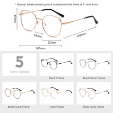 Load image into Gallery viewer, LM Cute Cat Eye Anti Blue Light Optical Glasses Frames Women Round Computer Eyeglasses Trending Styles UV400