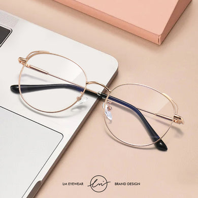 LM Cute Cat Eye Anti Blue Light Optical Glasses Frames Women Round Computer Eyeglasses Trending Styles UV400