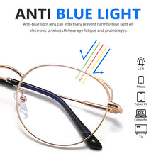 Load image into Gallery viewer, LM Cute Cat Eye Anti Blue Light Optical Glasses Frames Women Round Computer Eyeglasses Trending Styles UV400