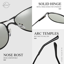 Load image into Gallery viewer, LM Pilot Photochromic Sunglasses For Men Women Polarized Chameleon Lenses  Anti-Glare Eyewear Driving UV400