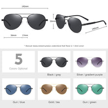 Load image into Gallery viewer, LM Pilot Polarized Sunglasses Men Women Aviation Metal Frame Male Sun Glasses For Driving Goggle zonnebril heren UV400