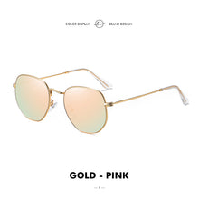 Load image into Gallery viewer, LM Women Small Hexagon Sunglasses Men Retro Polarized Metal Coating Mirror Sun Glasses Goggle UV400 Eyewear gafas de sol