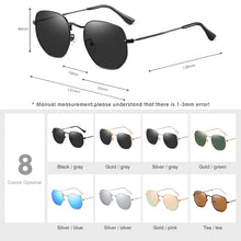 Load image into Gallery viewer, LM Women Small Hexagon Sunglasses Men Retro Polarized Metal Coating Mirror Sun Glasses Goggle UV400 Eyewear gafas de sol