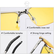 Load image into Gallery viewer, LM HD Night Vision Glasses Polarized Men Classic Yellow Lens Sunglasses for Driving Safe Anti-glare Alloy Frame Gafas De Sol