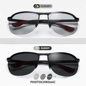 LM  Polarized Men Sunglasses Brand Women Photochromic Sun Glasses Spring Hinges UV400 For Male Oculos