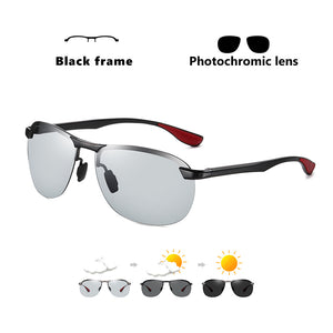 LM  Polarized Men Sunglasses Brand Women Photochromic Sun Glasses Spring Hinges UV400 For Male Oculos
