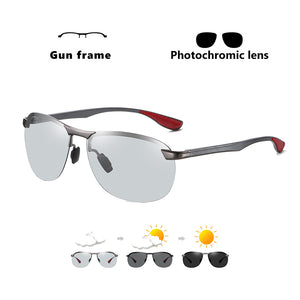 LM  Polarized Men Sunglasses Brand Women Photochromic Sun Glasses Spring Hinges UV400 For Male Oculos