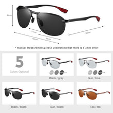 Load image into Gallery viewer, LM  Polarized Men Sunglasses Brand Women Photochromic Sun Glasses Spring Hinges UV400 For Male Oculos