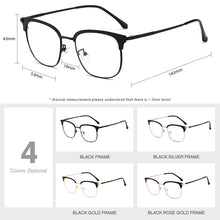 Load image into Gallery viewer, LM Men Blue Light Blocking Glasses Titanium Alloy Frame Computer Gaming Blue Ray Goggles Square Ultralight Eyeglasses For Women