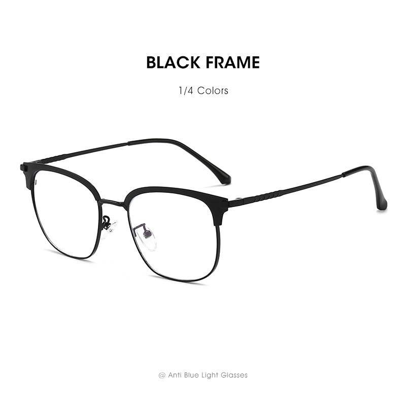 LM Men Blue Light Blocking Glasses Titanium Alloy Frame Computer Gaming Blue Ray Goggles Square Ultralight Eyeglasses For Women