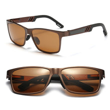 Load image into Gallery viewer, LM Men Polarized Sunglasses Aluminum Magnesium Sun Glasses Driving Glasses Rectangle Shades For Men UV400 Oculos masculino Male
