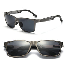Load image into Gallery viewer, LM Men Polarized Sunglasses Aluminum Magnesium Sun Glasses Driving Glasses Rectangle Shades For Men UV400 Oculos masculino Male