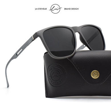 LM Men Sunglasses Aluminum+TR90 Polarized Male Women Sun Glasses Mirror Lens Eyeglasses Classic Punk Oculos De Sol Masculino