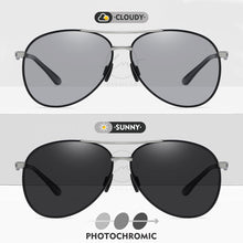 Load image into Gallery viewer, LM Men&#39;s Aviation Polarized Photochromic Sunglasses For Men Women Day Night Driving Chameleon Glasses lunettes de soleil homme