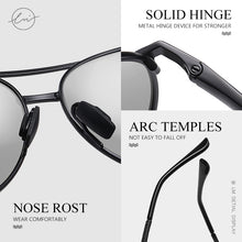 Load image into Gallery viewer, LM Men&#39;s Aviation Polarized Photochromic Sunglasses For Men Women Day Night Driving Chameleon Glasses lunettes de soleil homme