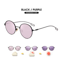 Load image into Gallery viewer, LM Photochromic Sunglasses Polarized Chameleon Classic Ultralight Small Frame Round Sun Glasses Driving Eyewear Women/Men