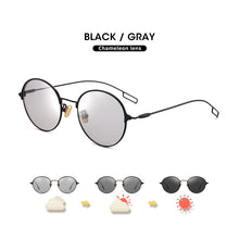 Load image into Gallery viewer, LM Photochromic Sunglasses Polarized Chameleon Classic Ultralight Small Frame Round Sun Glasses Driving Eyewear Women/Men