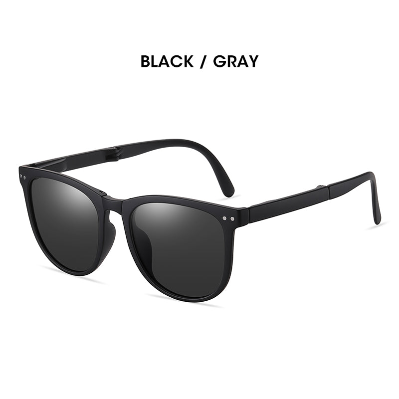 LM Sunglasses Women Men Square Glasses With Box Retro Polarized Sunglasses Photochromic Folding Glasses Oculos UV400