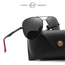 Load image into Gallery viewer, LM Pilot Men&#39;s Polarized Sunglasses Mirror Lens Driving Goggles UV400 Anti-Glare Retro Eyewear lunettes de soleil homme