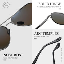 Load image into Gallery viewer, LM Pilot Men&#39;s Polarized Sunglasses Mirror Lens Driving Goggles UV400 Anti-Glare Retro Eyewear lunettes de soleil homme