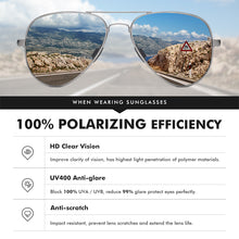Load image into Gallery viewer, LM Pilot Men&#39;s Polarized Sunglasses Mirror Lens Driving Goggles UV400 Anti-Glare Retro Eyewear lunettes de soleil homme