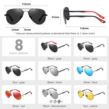 Load image into Gallery viewer, LM Pilot Men&#39;s Polarized Sunglasses Mirror Lens Driving Goggles UV400 Anti-Glare Retro Eyewear lunettes de soleil homme
