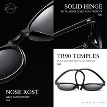 Carica l'immagine nel visualizzatore di Gallery, LM Ultralight TR90 occhiali da sole polarizzati uomo donna tondo guida lenti a specchio tonalità occhiali da sole vintage unisex Gafas De Sol 