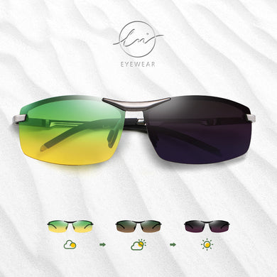 LM Photochromic Sunglasses Men Polarized Day Night Vision Chameleon Glasses Male Change Color Sun Glasses Driving Eyewear oculos