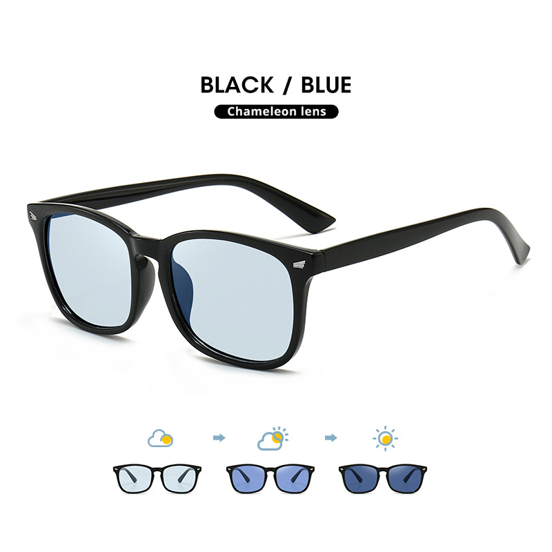 LM Photochromic Sunglasses Women Men Polarized Chameleon Candy Color Lens Classic Square Sun Glasses Trend UV400 Eyewear