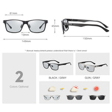 Load image into Gallery viewer, LM Photochromic Trending Styles Aluminium Magnesium Glass Square Men Sunglasses Women Polarized Sun glasses Sport Oculos de sol