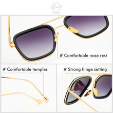 Load image into Gallery viewer, LM Top Steam Punk Tony Stark Iron Man Sunglasses Polarized Men Women Gradient Lens Vintage Driving Eyewear UV400 zonnebril heren