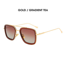 Load image into Gallery viewer, LM Top Steam Punk Tony Stark Iron Man Sunglasses Polarized Men Women Gradient Lens Vintage Driving Eyewear UV400 zonnebril heren