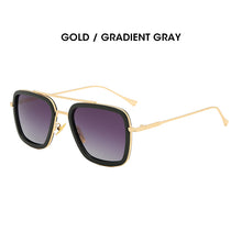 Load image into Gallery viewer, LM Top Steam Punk Tony Stark Iron Man Sunglasses Polarized Men Women Gradient Lens Vintage Driving Eyewear UV400 zonnebril heren