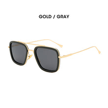 Load image into Gallery viewer, LM Top Steam Punk Tony Stark Iron Man Sunglasses Polarized Men Women Gradient Lens Vintage Driving Eyewear UV400 zonnebril heren