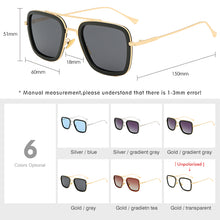 Load image into Gallery viewer, LM Top Steam Punk Tony Stark Iron Man Sunglasses Polarized Men Women Gradient Lens Vintage Driving Eyewear UV400 zonnebril heren