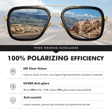 Load image into Gallery viewer, LM Top Steam Punk Tony Stark Iron Man Sunglasses Polarized Men Women Gradient Lens Vintage Driving Eyewear UV400 zonnebril heren