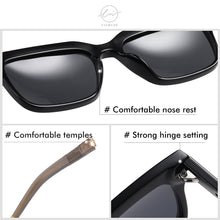 Load image into Gallery viewer, LM Trend Classic Retro Square Polarized Sunglasses Women Mirror Lens Travel Rectangle Sun glasses Oculos Lunette De Soleil Femme