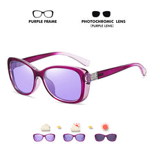 Load image into Gallery viewer, LM Trend Women Photochromic Polarized Sunglasses Simple Ladies UV400 Cat Eye Sun Glasses Diamond Vintage Female Oculos
