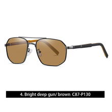 Load image into Gallery viewer, LM Vintage Sunglasses Men Polarized Hexagon Sun Glasses Tea Lens  Driving Fishing Outdoor UV400 Lunette De Soleil