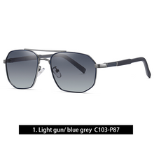 Load image into Gallery viewer, LM Vintage Sunglasses Men Polarized Hexagon Sun Glasses Tea Lens  Driving Fishing Outdoor UV400 Lunette De Soleil