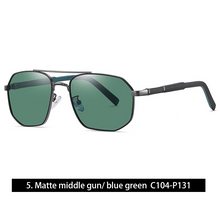 Load image into Gallery viewer, LM Vintage Sunglasses Men Polarized Hexagon Sun Glasses Tea Lens  Driving Fishing Outdoor UV400 Lunette De Soleil