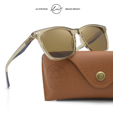 LM Women Retro Outdoor Polarized Sunglasses For Men Transparent Korean Square Driving Sun Glasses Unisex UV400