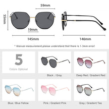 Load image into Gallery viewer, LM  Women's Sunglasses Polarized 2023  Brand Designer Vintage Hexagon Gradient Sun Glasses Female zonnebril dames UV400