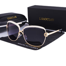 Carica l&#39;immagine nel visualizzatore di Gallery, LMAOCLAN Polarized Ladies Sunglasses Women Gradient Lens Round Sun Glasses Square  Brand Oculos Lunette De Soleil Femme