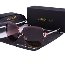 Carica l&#39;immagine nel visualizzatore di Gallery, LMAOCLAN Polarized Ladies Sunglasses Women Gradient Lens Round Sun Glasses Square  Brand Oculos Lunette De Soleil Femme
