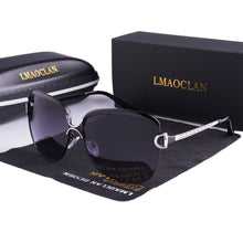 Carica l&#39;immagine nel visualizzatore di Gallery, LMAOCLAN Polarized Ladies Sunglasses Women Gradient Lens Round Sun Glasses Square  Brand Oculos Lunette De Soleil Femme