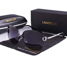 Carica l&#39;immagine nel visualizzatore di Gallery, LMAOCLAN Polarized Ladies Sunglasses Women Gradient Lens Round Sun Glasses Square  Brand Oculos Lunette De Soleil Femme