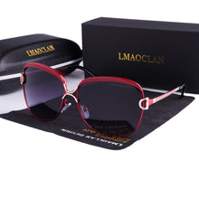 Carica l&#39;immagine nel visualizzatore di Gallery, LMAOCLAN Polarized Ladies Sunglasses Women Gradient Lens Round Sun Glasses Square  Brand Oculos Lunette De Soleil Femme