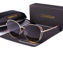 Load image into Gallery viewer, LMAOCLAN Polarized Sunglasses Women Ladies Sun Glasses Female Vintage Hollow Out Oversized Eyewear UV400