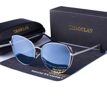 Load image into Gallery viewer, LMAOCLAN Polarized Sunglasses Women Ladies Sun Glasses Female Vintage Hollow Out Oversized Eyewear UV400
